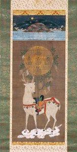 Cervo di Kasuga con Mandala, periodo Muromachi (1392-1573)