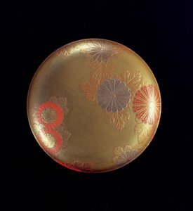 Coperchio di una scatola (lacca dorata) da Japanese School