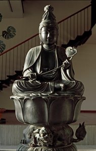 Scultura di Monju Bosatsu, era Hoei da Japanese School