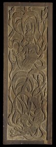 Pannello con bassorilievo di apsaras buddiste