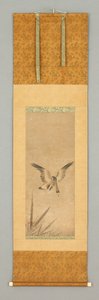 Canna e oca selvatica, fine XV - inizio XVI secolo (inchiostro su carta, avorio) da Japanese School