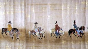 Sesta ambasciata coreana in Giappone nel Meireki 1 al momento della successione di Tokugawa Ietsuna nel 1651 (dettaglio)