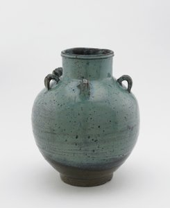 Vaso per la conservazione delle foglie di tè con cinque manici ad anello, prefettura di Saga o Nagasaki, periodo Edo da Japanese School