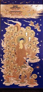 Il Buddha Amida discende dal Cielo, è il nome giapponese del Buddha Amitabha. Dipinto della Scuola Yamato - E del XVI secolo. Genova, Museo Chiossone. da Japanese School