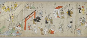 I rotoli del santuario di Tenjin (uno di una coppia) (dettaglio), Scuola Tosa, XVII secolo da Japanese School