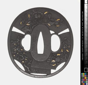 Tsuba: Crisantemo, Ciliegio, Iris