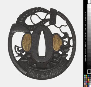 Tsuba: Fiori, Falce, Corda, inizio XVIII secolo