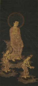Discesa di benvenuto della triade di Amida Buddha