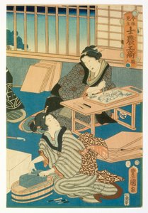 Produzione di xilografie da Japanese School