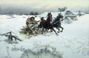 La Corsa in Slitta da Jaroslav Friedrich Julius Vesin