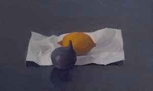 Fico e limone, 2016 (olio su legno di tiglio)