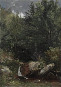 Alberi e un Ruscello su un Pendio da Jasper F. Cropsey