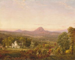 Paesaggio autunnale, Sugar Loaf Mountain, Contea di Orange, New York da Jasper Francis Cropsey