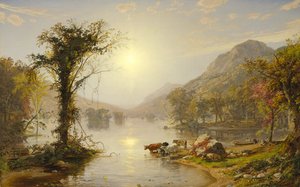 Autunno sul lago Greenwood, 1861 da Jasper Francis Cropsey