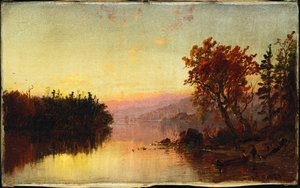 Lago Greenwood al crepuscolo, 1873 da Jasper Francis Cropsey