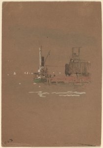 Piloni di mattoni del fiume Hudson