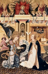 Annunciazione e Dio Padre circondato da angeli, pala d