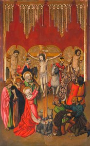 Calvario - Peinture di Jaume (Jaime) Huguet (1412-1492) - 1455-1460 - Tempera su pannello - 214,4x136 - Museu Nacional d