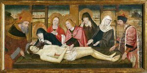 La deplorazione di Cristo - Deplorazione ... da Jaume Huguet
