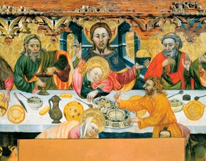 La cena (dettaglio) c.1370-1400