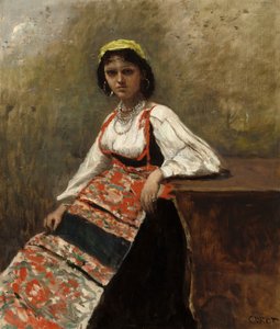 Donna Italiana (La Morieri) da Jean-Baptiste-Camille Corot