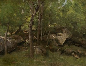 Rocce nella foresta di Fontainebleau da Jean-Baptiste-Camille Corot