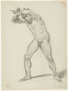 Nudo maschile in piedi da Jean-Baptiste-Camille Corot