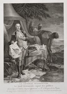 Generale Washington, Ne Quid Detrimenti capiat Res publica, inciso da Noël Le Mire (1724-1801), c. 1785 da Jean Baptiste (after) Le Paon