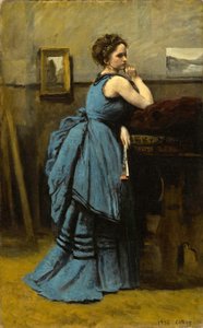 Signora in blu da Jean Baptiste Camille Corot