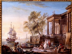 Marina al tramonto da Jean Baptiste Lallemand
