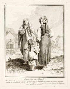 Donne del popolo, tavola sei da Divers Habillements des Peuples du Nord da Jean-Baptiste Le Prince