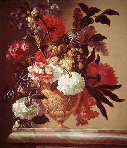 Fiori in un vaso da Jean Baptiste Monnoyer