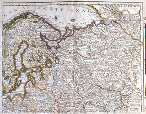 Mappa di Mosca, del Regno di Svezia, delle Province Baltiche e di parte della Polonia