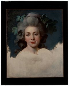 Ritratto di una signora (testa di una donna in veste di baccante, ritratto incompiuto) da Jean Baptiste Regnault