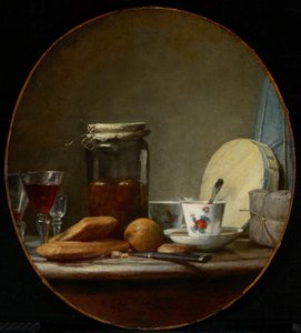 Vaso di albicocche da Jean Baptiste Simeon Chardin