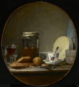 Vaso di albicocche da Jean Baptiste Simeon Chardin