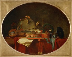 Gli attributi della musica civile - Gli attributi della musica civile, supraporte per il Chateau de Bellevue ...