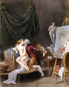 Schall: una scena galante tra il pittore e il suo modello.