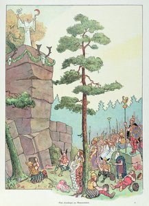 Festival dei Druidi a Maennelstein, Alsazia, illustrazione da 