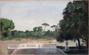 Giardini di Villa Borghese visti da Villa Medici a Roma da Jean Jacques Henner