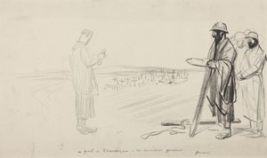 Al fronte dello Champagne - Le ultime preghiere, 1914-1919 circa (inchiostro nero su carta) da Jean-Louis & Caran D
