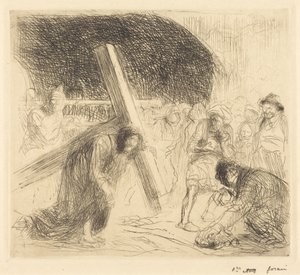 Cristo porta la sua croce (settima tavola)
