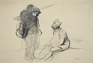 Poilu e Tommy a chiacchierare da Jean-Louis Forain