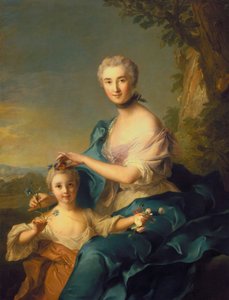 Madame Crozat de Thiers e Sua Figlia da Jean Marc Nattier