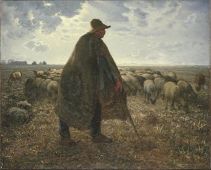Pastore che cura il suo gregge da Jean Francois Millet