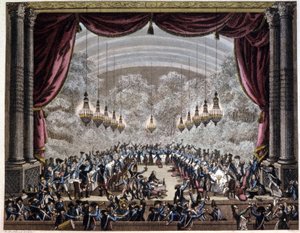 Rivoluzione francese: banchetto delle guardie a Parigi, c.1750-1800 da Jean (after) Duplessis Bertaux