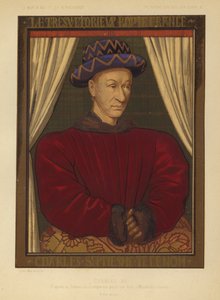 Carlo VII, Re di Francia (cromolitografia)
