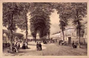Veduta dei Jardins des Plantes, pubblicata da Auguste Bry da Jean (after) Jacottet