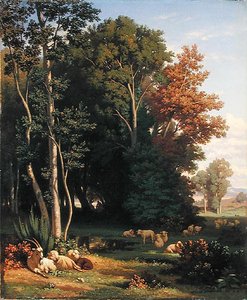 Paesaggio e animali da Jean Achille Benouville
