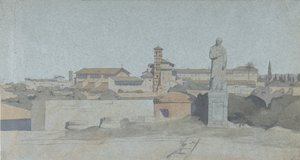 SS. Giovanni e Paolo, visti dalla Villa Mattei, Roma